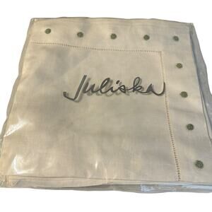 Emily Joubert Set of 4 22" Dinner Napkin Hand Emrboidered LB10/G - "Berry" NEW